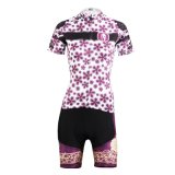 Fashion Patterned Bicycle Cycling Jersey Suit Quick Dry for Summer Women's Shorts Set with 3 D