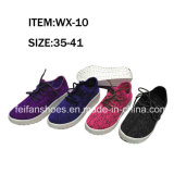 Women Casual Footwear Shoes Injection Canvas Shoes Wholesale (FFWX-10)