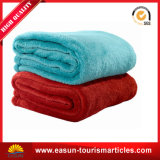 Super Soft Coral Fleece Solid Color Blanket, Airline Polar Fleece Blanket