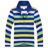 Cheap Design CVC Pique Stripes Polo T Shirt