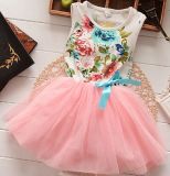 Best Seller Good Quality Birthday Sweet Pink Dress for Children