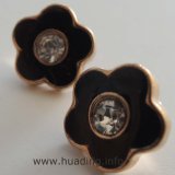 Flower Shape Sewing Button Embeded Diamond (B981)