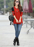 Korean Round Neck Knitwear Top Loose Knitted Pullover Woman Sweater