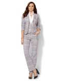 Casual Style Fashion Plaid 3 Piece Suit for Ladies