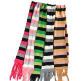 Long Striped Style Scarf with Tassels (JRI013)