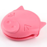 Kitchen Waterproof Pink Pig Silicone Gloves, FDA Silicone Oven Mitts