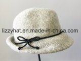 Fashion Knitted Wool Fedora Hat with Bow for Women