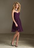 Strapless Pleated Bodice Short Sexy Bridesmaid Dresses (BD3051)