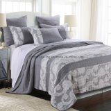 Cotton Lace Patch Quilt in Grey (DO6084)
