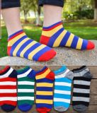 High Quality Combed Cotton Stripe Ankle Socks Men