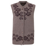 Gn1732 Yak and Wool Knitted Waistcoat for Women