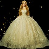 3/4 Sleeves Bridal Ball Gown 2018 New Lace Tulle Wedding Dress Lb18122