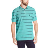 2017 Fashion Stripe Polo Shirts CVC Yarn Dyed Polo Shirts