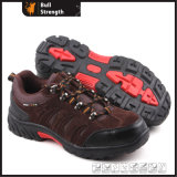 Brown Suede Leather Safety Shoe with Cemented Rubber (SN5161)