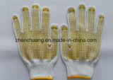 Cotton Knitted Double PVC Dotted Industrial Hand Safety Work Gloves