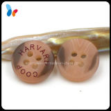 Small 4 Holes Laser Resin Button with Engraved Logo