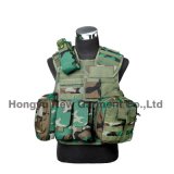 Airsoft Tactical Vest Military Combat Vest with Pistol Holster (HY-V062)
