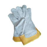 10.5 Inch Yellow Winter Cowhide Leather Gloves for Workers