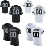 Oakland Elite Game White Black Team Color Customized Football Jerseys