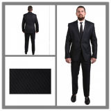 Tailor Made Men's Black Striped Business Suit Formal Suit (SUIT6209)