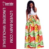 Two-Pieces Printed Woman African Dress (L28070)