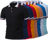 High-End Colors Yarn Dye Striped Collar Custom Polo Shirts for Retail (OEM)