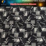 Newest Polyester Elastic Diamond Fabric with Geometric Printing for Trousers