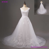 Latested Design Ball Gown Embroidered Bodice Wedding Dress for Modern Brides