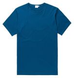 Men's Blue Plain Cotton Basic Tshirt