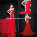 Red Lace Pageant Dresses Strapless Mermaid Party Evening Prom Formal Dresses T92475