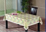 PVC Embossing Tablecloth with Flannel Backing (TJG0016)