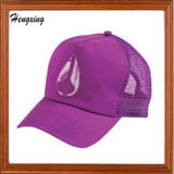Purple Embroidery Mesh Cotton Baseball Caps