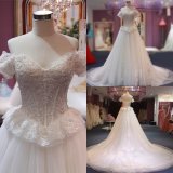 2018 Popular off Shoulder Bridal Dress Wedding Gown Long Train