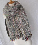 Women's Cashmere Like Bohemian Knitted Winter Heavy Wave Printing Shawl Scarf (SP302)