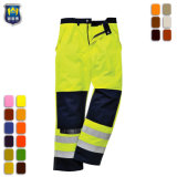 Hi Vis Yellow and Gray Cargo Pants with Knee Pad