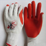 Rubber Cotton Safety Working Glove