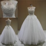 One Shoulder Beading Lace Ball Gown Bridal Wedding Dresses 2018