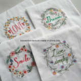 China Factory Produce Custom Embroidery Cotton Tea Towel Placemat