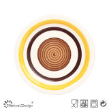 Color Circle Round Salad Plate