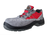 Suede Leather & Oxford Fabric Safety Shoes with Mesh Lining (HQ05020)