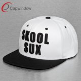 Black Promotonal Fashion 5 Panel Sport Snapback Hat with 3D Embroidery (65050099)