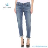 Slouchy Straight Ladies Boyfriend Light Blue Denim Jeans by Fly Jeans