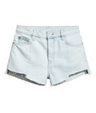 Cotton/Poly/Lcy 8oz Washed Jeans Denim Shorts