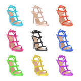 New Design High Heel Straps Lady Dress Sandals (S09)