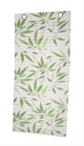 Natural Green Leaf Pattern Pleated Curtain