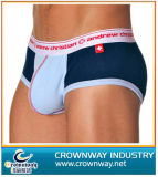 Men's Blue Fit Briefs with Custom Logo (CW-MU-14)