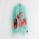 Lady Fashion Printed Viscose Spring Silk Scarf (YKY1130)
