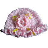 OEM ODM Hand Crochet Flower Hat with Lace Flower