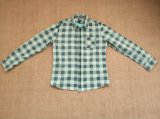 Men's 100%Cotton Square Yarn Dyed Long Sleeve Woven Shirts