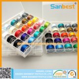 100% Polyester Pre-Wound Bobbins Thread with Plastic Sided